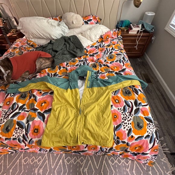 Marmot Yellow and Teal Raincoat - Picture 4 of 5